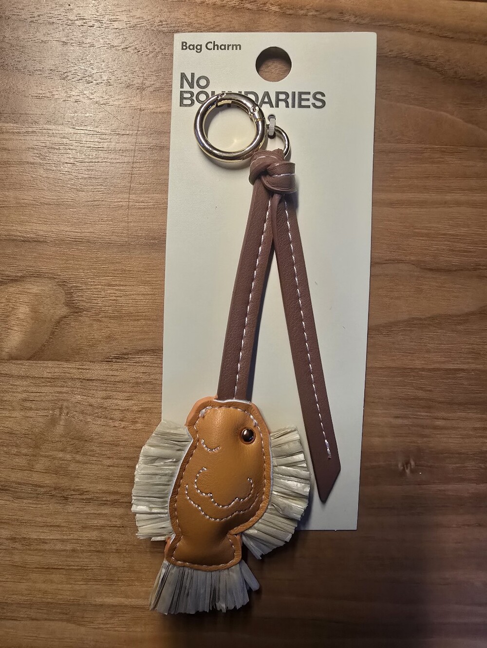 Mustard Leather Hobo Fish Charm - Picture 2 of 2